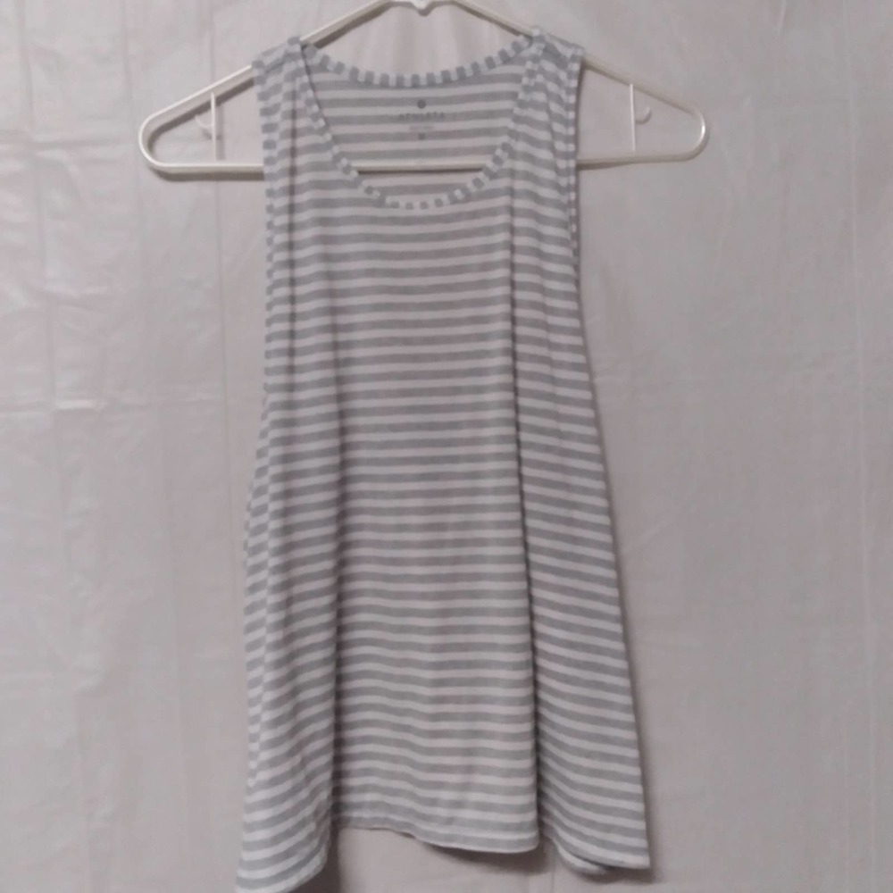 🦋 Athleta Essence Muscle Tank Top Racerback Striped Size M